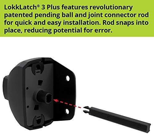 DD Technologies LokkLatch Plus White Gate Latch