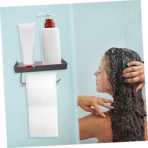 Alipis Dual-Use Toilet Paper Holder with Storage Shelf