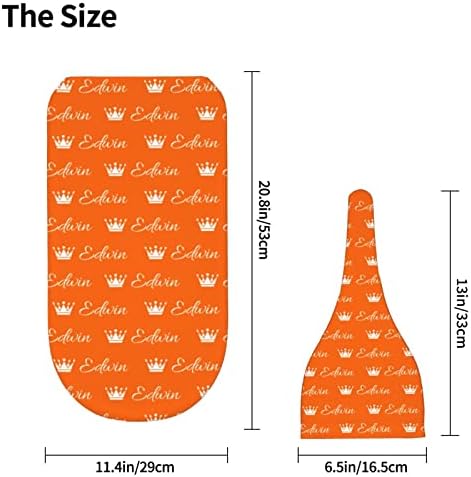 WAYABO Personalized Swaddle Blanket with Name and Hat for Newborns
