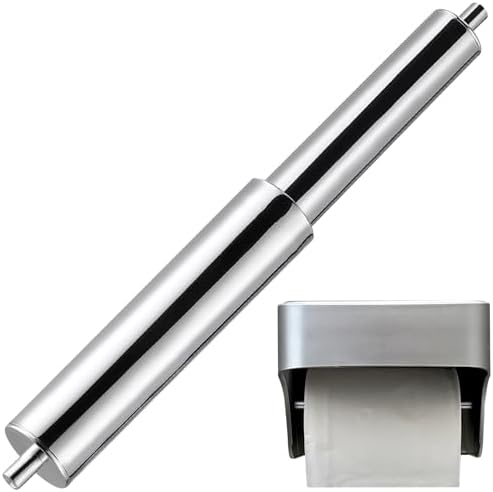 DOITOOL Toilet Paper Holder Replacement Rod - Spring Style Shaft Silver 649 Inch