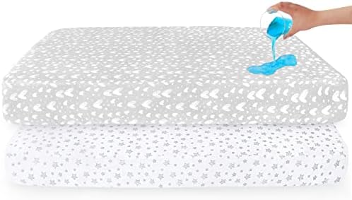 Biloban Waterproof Crib Mattress Protector 2 Pack
