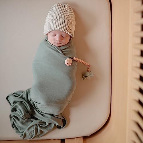 Mushie Stretchy Soft Mini Crib Sheet - Fitted 24 x 38 Tradewinds