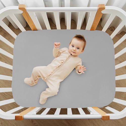 KEIGE Grey 02 Fitted Crib Sheet for Baby 1