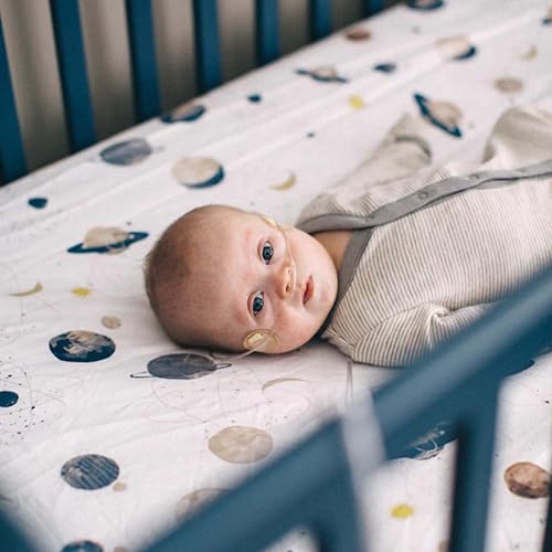 Little Unicorn Premium Crib Sheet - Planetary Design