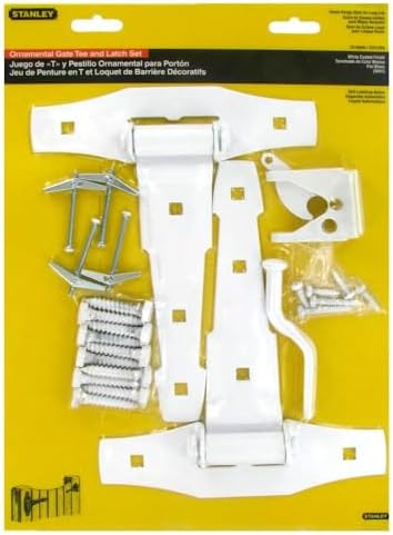 Stanley Ornamental White Gate Latch Set 790896