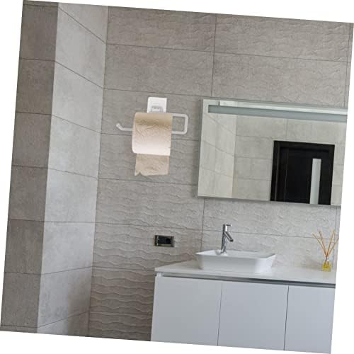 Hemoton Wall-Mounted Paper Holder with Multi-Function Storage