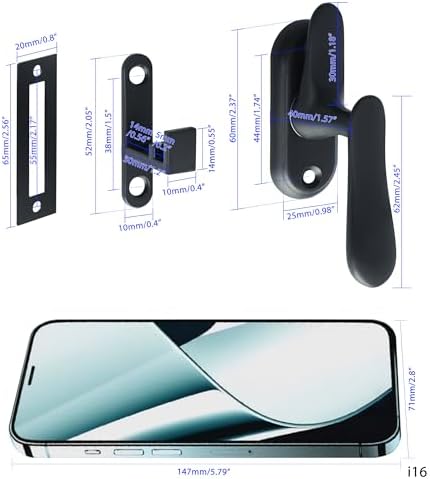 Alise Flip Latch Lock Matte Black Gate Hardware