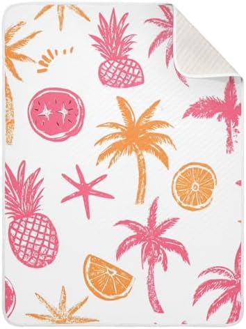 Sanluoli Muslin Swaddle Blanket 30x40in Summer Silhouette Orange 1