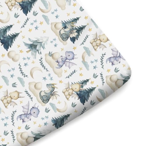 KASTLEE Fairytale Dragons Crib Sheet 52x28 1