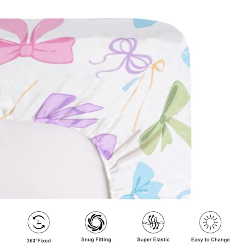 Spring Pastel Bows Crib Sheets 52x28 1