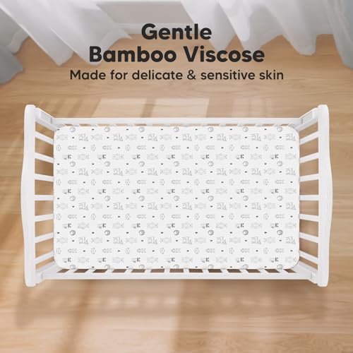 KeaBabies 2-Pack Bamboo Crib Sheets - Woodland Design