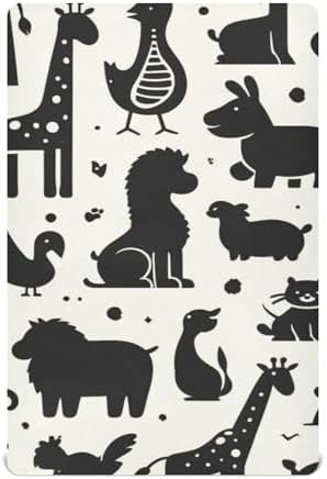 ALAZA Cartoon Forest Animals Crib Sheets for Kids