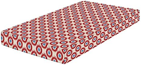 XISUNYA Ikat Microfiber Crib Sheet 28x52x8 Silky Soft Toddler Bedding