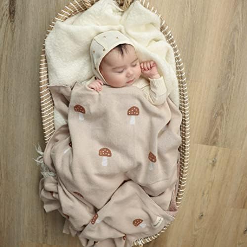 Bleu La La Knit Baby Blanket - 100 Cotton Soft Swaddle