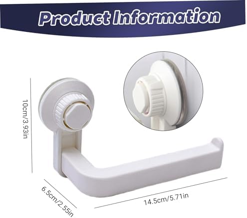 Peosaard Suction Cup Toilet Paper Holder with Towel Rack