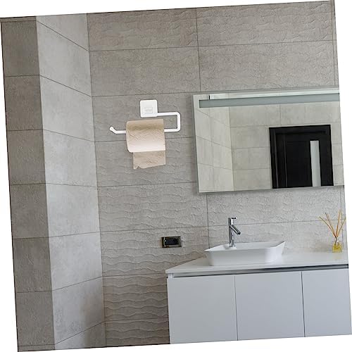 HOMSFOU Wall-Mounted Toilet Paper Holder No Punching Design