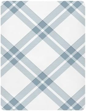 KICPOAY Scotland Plaid White Crib Sheets for Baby Toddler
