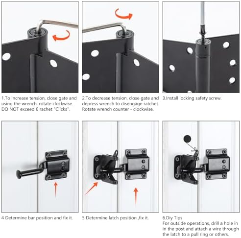 HOME MASTER HARDWARE Self-Closing Gate Kit Black