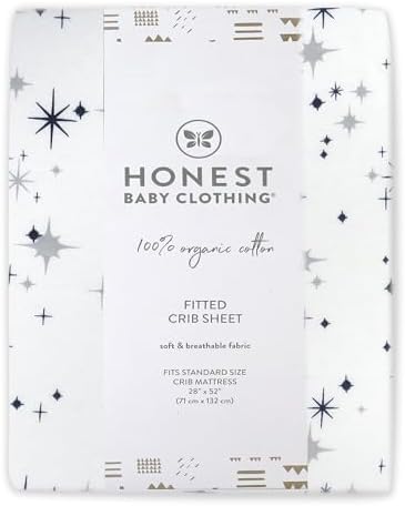 HonestBaby Organic Cotton Crib Sheet Set - Sketchy Floral Pink