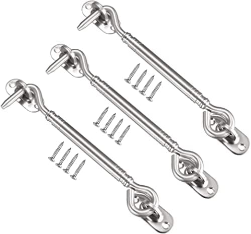 SHAUNI 59 Stainless Steel Hook and Eye Latch Gate Bolt