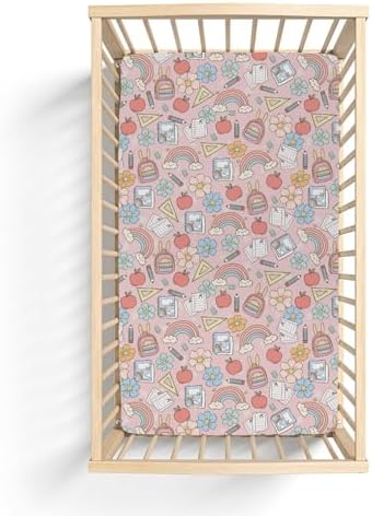 Pastel Crib Sheets 52x28 Inch for Baby Boy or Girl