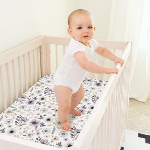 KASTLEE Boho Spring Flowers Leaves Crib Sheets