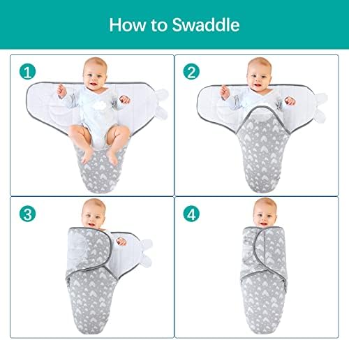 Biloban Baby Swaddle 0-3 Months Grey Hearts