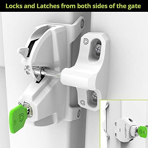 DD Technologies LokkLatch Plus White Gate Latch