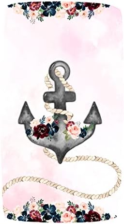 Dear Baby Gear Deluxe Crib Sheet - Nautical Anchor Design