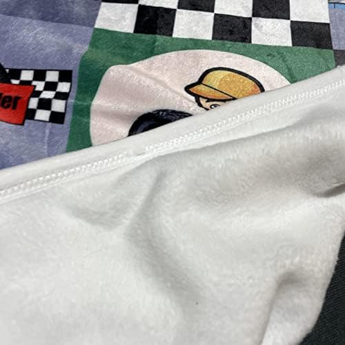Ussunarts Racing Car Blanket with Personalized Name for Boys