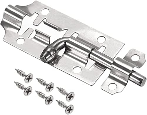 SHAUNI 4pcs Stainless Steel Slide Bolt Door Lock