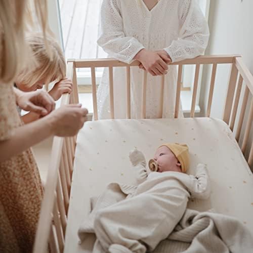 Mushie Extra Soft Muslin Crib Sheet Rainbows 24x38