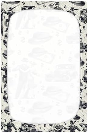 ALAZA Dollar Tango Fedora Crib Sheets for Kids