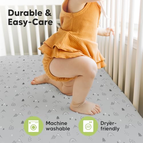 KeaBabies 2-Pack Bamboo Crib Sheets - Woodland Design
