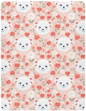 KEIGE Cute Sheep Fitted Crib Sheet for Girls and Boys
