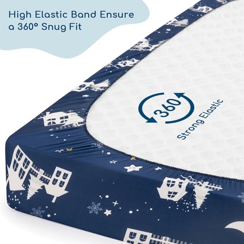 Yukkidds Pack Play Sheets 2 Pack Dark Blue