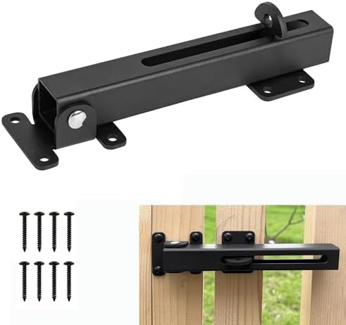KSWLOR Flip Gate Latch Lock with Padlock Hole