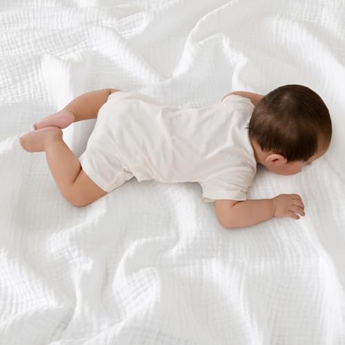 Davids Kids 47x47 Muslin Blanket 4-Layer 100 Cotton Swaddle for Summer