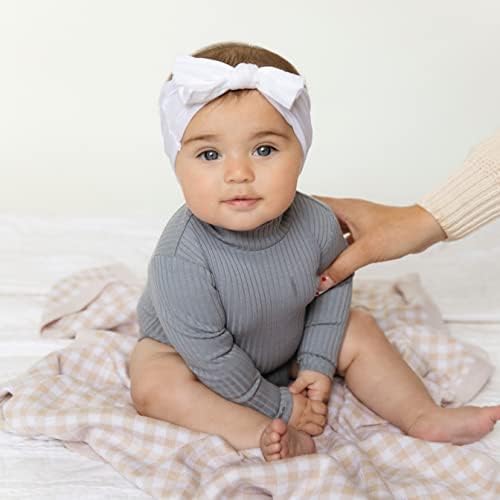Bleu La La Plaid Baby Blanket - Mocha 100 Soft Cotton