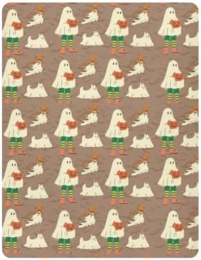 Gbjiemia Blanket Ghosts Crib Sheets for Neutral Bassinet