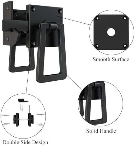 JUBEST Heavy Duty Anti-Sag Gate Kit with Double Side Gate Latch
