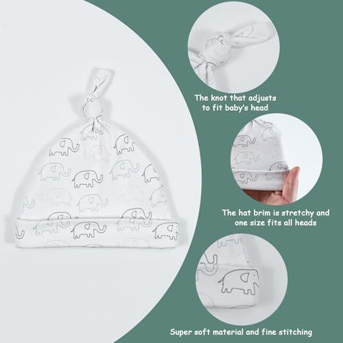 VigorSpring Newborn Swaddle Set with Hat and Bibs 5 Pack