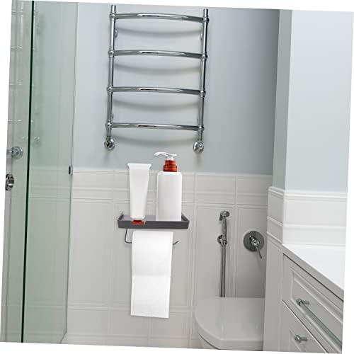 COLLBATH Wall Mount Toilet Paper Holder Shelf with Phone Storage