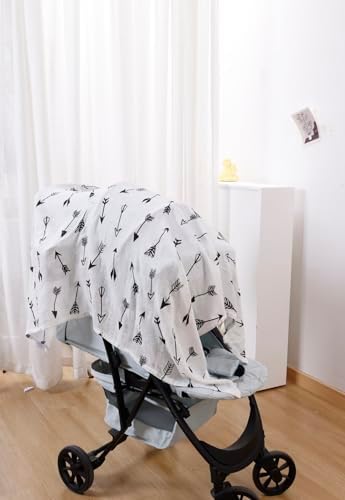 Premium Muslin Swaddle Blankets 47x43 Inch Gender-Neutral