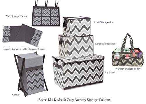 Bacati 2 Pack Crib Fitted Sheets - Grey 1