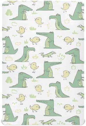 KICPOAY Cartoon Baby Crib Sheets Stretchy Playard Sheets for Toddler