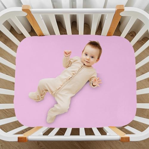 KEIGE Pink 02 Fitted Crib Sheet for Baby
