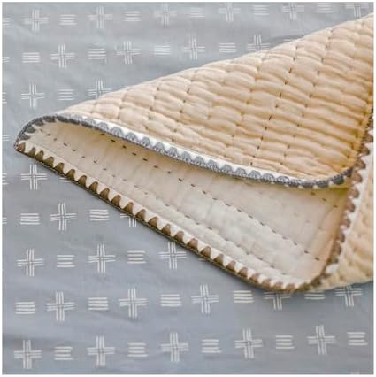 Crane Baby Cotton Crib Sheet with River Dash Print