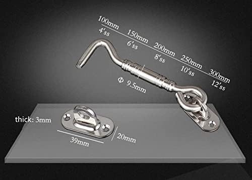 SHAUNI 8 Inch Hook and Eye Latch Gate Lock