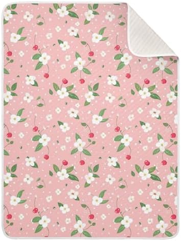 Sanluoli Soft Baby Blanket 30x40in Peach Fresh Crushed Flower